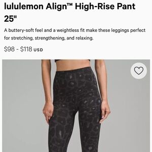 Lululemon Align high rise pant